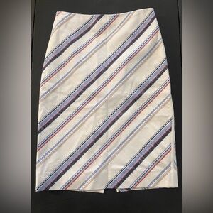 White House Black Market Pencil Skirt Red White Blue Nantucket Women’s Size 0